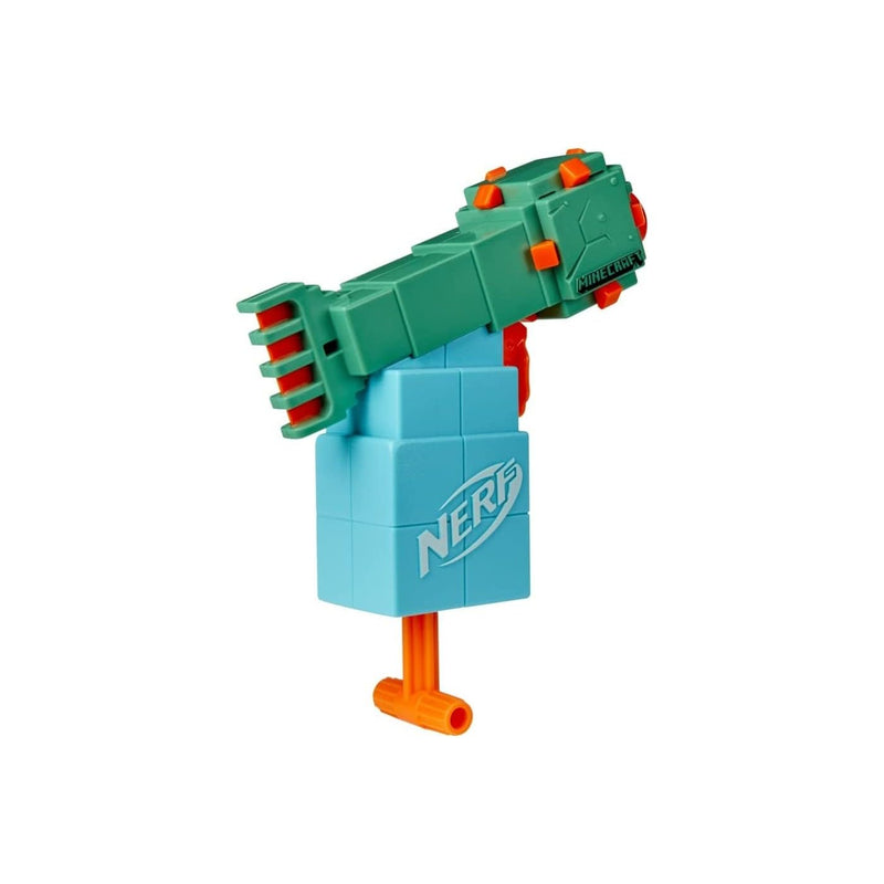 Nerf MicroShots Minecraft Guardian Mini Blaster, Minecraft Guardian Mob Design, Includes 2 Official Nerf Elite Darts, Multicolor