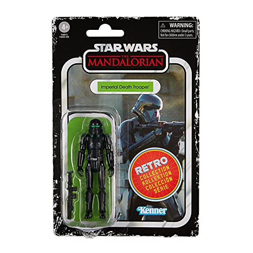 Star Wars Hasbro Retro Collection Imperial Death Trooper Toy 9.5 cm-Scale The Mandalorian Collectible Action Figure, Kids 4 and Up, Multicolor, F4457
