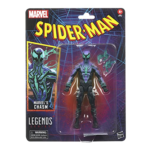 Marvel Hasbro Legends Series Chasm, Spider-Man Legends Collectible 6 Inch Action Figures, 2 Accessories,Multi-color,Medium