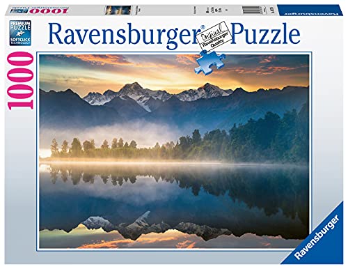 Ravensburger Sunrise Over Lake Matheson New Zealand 1000 Piece Jigsaw Puzzles for Adults & Kids Age 14 Years Up - Nature Puzzle [Amazon Exclusive]