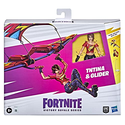 Hasbro Fortnite Victory Royale Series TNTina with Glider, 15 cm Collectable Action Figure with Accessories, from 8 Years, Multi