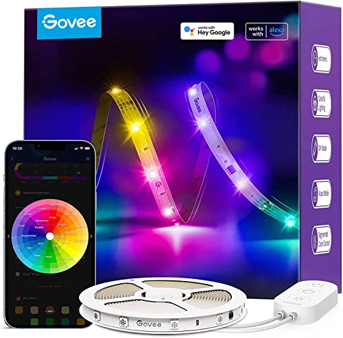 Govee RGBIC LED Light 5m, Alexa and Google Assistant Compatiable with, Smart WiFi APP Control Music Sync for Bedroom, Party, Gaming Room