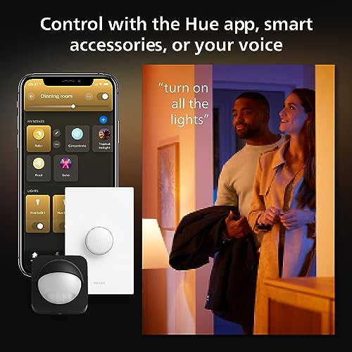 Philips Hue White and Colour Ambiance Surimu Smart LED Panel Light [Round - 40W] for Indoor Home Lighting, Wall, Ceiling, Bedroom, Livingroom.