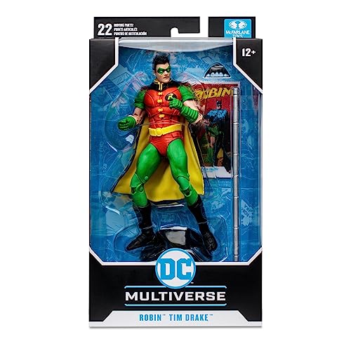 McFarlane Toys, DC Multiverse Robin Tim Drake (Robin: Reborn) 7-inch Action Figure, includes Collectible Unique Collector Character Card, Multicolour – Ages 12+