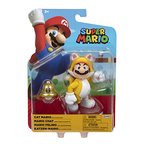 Nintendo 95719-4L Action Figures, Cat Mario with Accessory