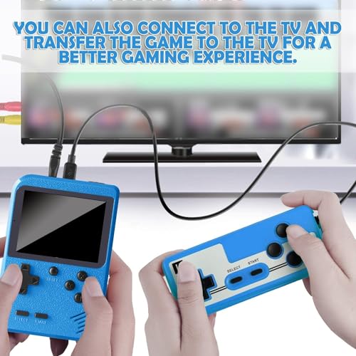 Handheld Games Console Portable- Mini Retro Game Console with 500 Classical FC Games Support for Connecting TV & Two Players, 3.0-Inches Screen 1020mAh Rechargeable Battery, Gift for Kids Adult