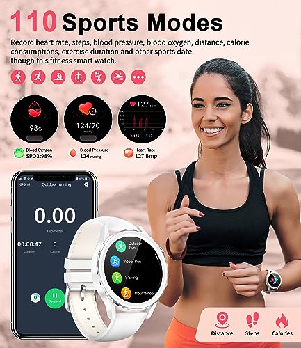 SIEMORL Smart Watch for Women Answer/Make Calls, 1.32" Smartwatch, Fitness Watch with Heart Rate Sleep Monitor,100+ Sports,Step Counter,IP68 Waterproof Sports Smartwatches for Android Phones