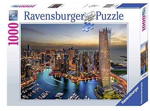 Ravensburger Dubai Marina at Night 1000 Piece Jigsaw Puzzles for Adults & Kids Age 14 Years Up - City Puzzle [Amazon Exclusive]