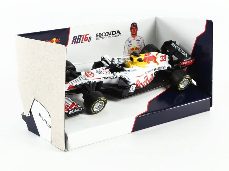 Bburago Racing 18-38155 Compatible with Red Bull Honda RB16B, No.33, Oracle Red Bull Racing, Red Bull, Formula 1, GP Turkey, M.Verstappen, 2021, 1:43, Finished Model