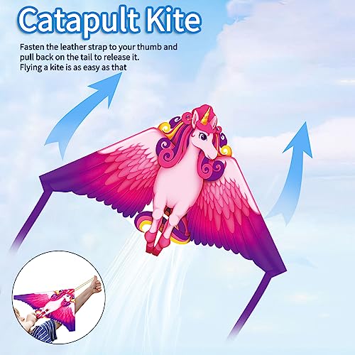 YongnKids Unicorn Kites for Children Adults Easy to Fly, Kites for Kids Boys Girls 3 Years Old and up, Kids Kite for Summer Activities Games Beach Kite Festival Party Gift Easy to Carry & Assemble