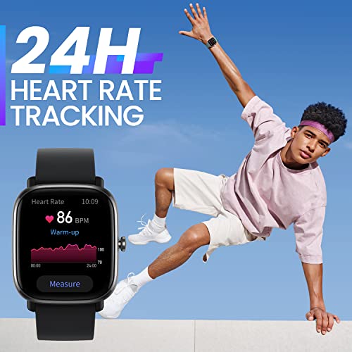 Amazfit [2022 New Version] GTS 2 Mini Smart Watch with Alexa Built-in, 1.55" AMOLED Display, GPS, 68 Sports Modes, 14 Days Battery Life, Heart Rate, Sleep, Stress and SpO2 Monitor, Blue