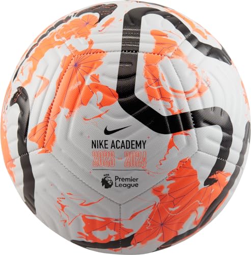 NIKE Premier League Academy Football 2023/24 (Size 5, White/Orange)