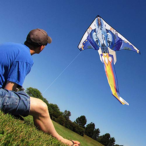 Mint's Colorful Life Airplane Kite for Kids & Adults Easy to Fly