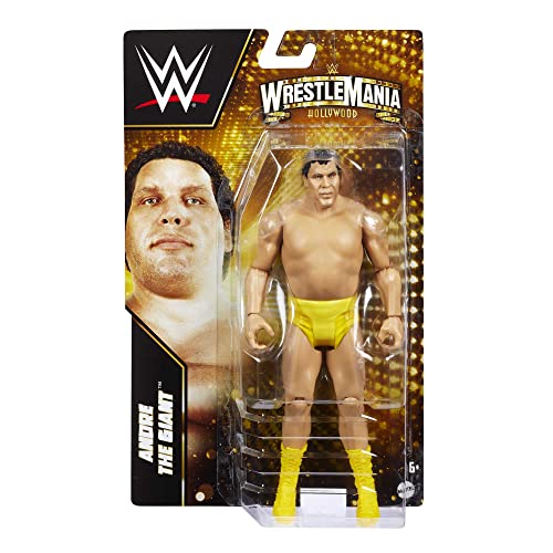 WWE Action Figure Andre the Giant WrestleMania Basics, Posable 6-inch Collectible for Ages 6 Years Old & Up, HKP85