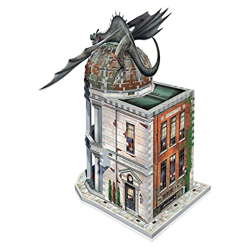 Wrebbit | Diagon Alley Collection: Gringotts Bank - 300 -Piece | 3D Jigsaw Puzzle | Ages 14+ |