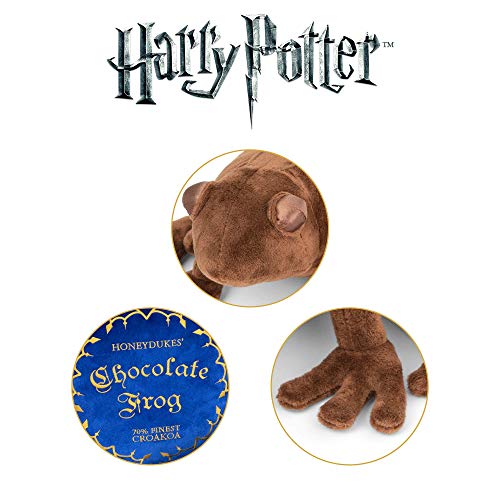 The Noble Collection Chocolate Frog Plush & Pillow Officially Licensed 14in (36cm) Harry Potter Toy Dolls Chocolate Frog Plush - Embroidered Pillow - For Kids & Adults