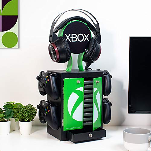 Numskull Official Xbox Series X Gaming Locker, Controller Holder, Headset Stand for PS5, Xbox Series X S, Nintendo Switch - Official Xbox Merchandise