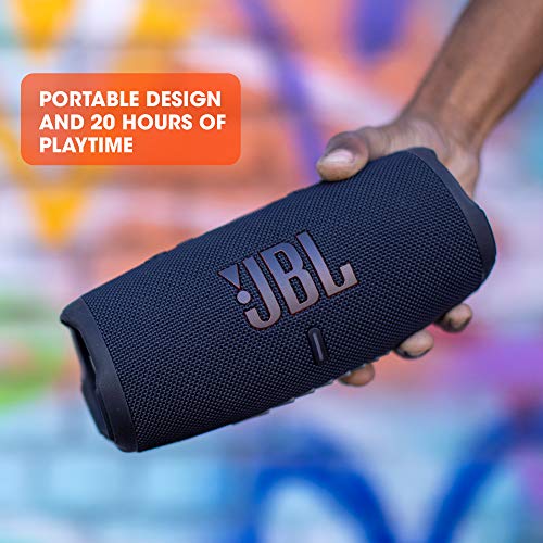 JBL Charge 5 - Portable Bluetooth Speaker with deep bass, IP67 waterproof and dustproof, 20 hours of playtime, built-in powerbank, in white