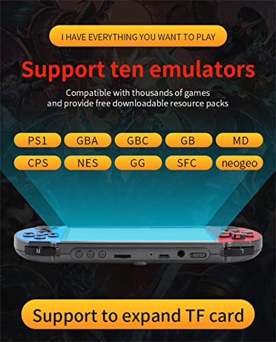 Handheld Game Console, Retro Games Console Built-in 10000+ Classic Games, 4.1-inch TFT LCD Screen, 10 Emulators, Handheld Emulator Console Support TV Output Video Music eBook