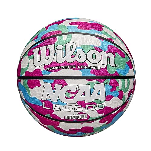 WILSON NCAA Legend Indoor/Outdoor Basketball - Pink Camo, Size 6-28.5"