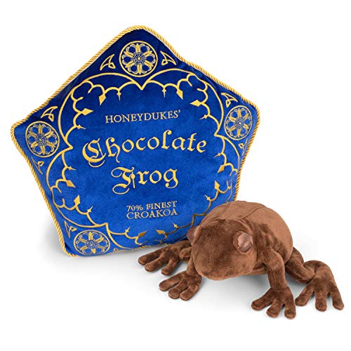 The Noble Collection Chocolate Frog Plush & Pillow Officially Licensed 14in (36cm) Harry Potter Toy Dolls Chocolate Frog Plush - Embroidered Pillow - For Kids & Adults