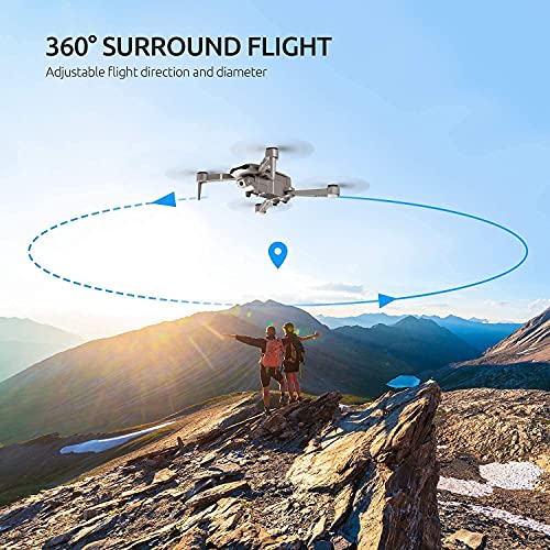 4DRC F3 GPS Drone for Adults with 4K Camera 5G FPV Live Video for Beginners, Foldable RC Quadcopter with Auto Return Home, Follow Me,Dual Cameras,Tap Fly,2 Batteries, Includes Carrying Case