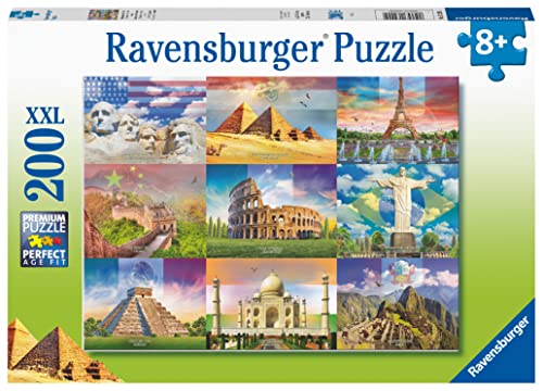 Ravensburger Monuments of The World 200 Piece Jigsaw Puzzle for Kids Age 8 Years Up