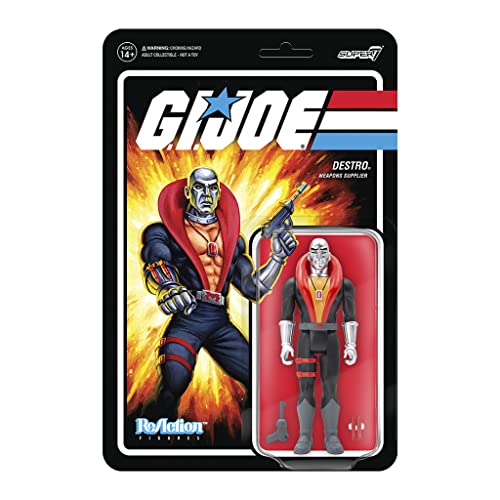 SUPER7 - G.I. JOE ReAction Wave 1 - Destro, Multicolor, Standard, (RE-GIJOW1A-DES-)