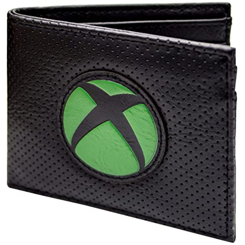 Original Hardware Power Your Dreams Slogan Xbox Gaming Emblem Wallet Bi-Fold ID & Card Holder, Black
