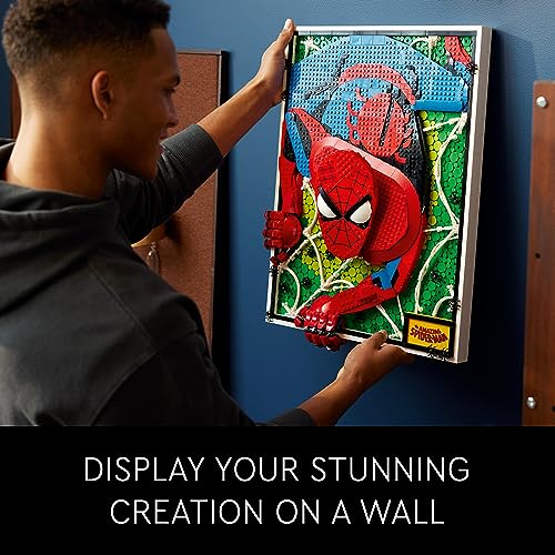 LEGO 31209 ART The Amazing Spider-Man 3D Wall Art Set, Buildable Canvas Poster, Super Hero Home Decoration, Creative Activity, Comic Gift for Teens and Adults