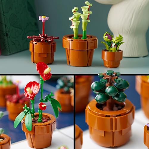 LEGO 10329 Icons Tiny Plants Set, Artificial Flowers in 9 Buildable Teracotta-Coloured Pots, Botanical Collection, Home Decor Accessory, Birthday Gift Idea for Her, Him, Wife or Husband