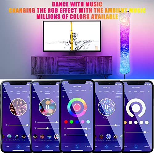 JIANUO Smart LED Floor Lamp, RGB Corner Lamp Mood Lights for Bedroom Living Room APP Control Ambient Lighting with Alexa Google Assistant Colour Changing Gaming Lamps