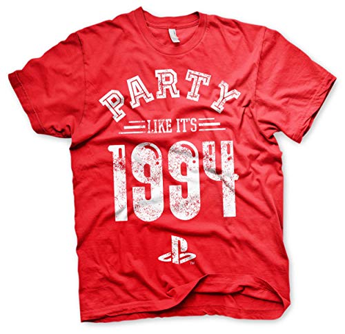 Playstation T Shirt Party Like It´s 1994 new Official Mens Red