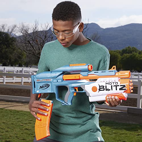 Nerf Elite 2.0 Motoblitz Blaster, Motorized 10-Dart Blasting & Elite 2.0 50-Dart Refill Pack - Includes 50 Official Nerf Elite 2.0 Darts, Compatible With All Nerf Elite Blasters