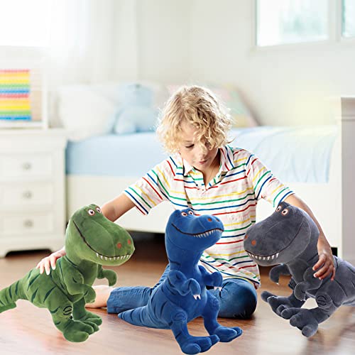 Uposao Large Dinosaur Plush Toys, 60 cm Dinosaur Plush Doll Cuddly Toy Simulation Tyrannosaurus Plush Toy Soft Stuffed Toy Cushion Animal Toy Gift for Baby, Children, Boys, Grey