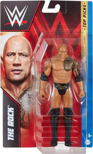 Mattel WWE The Rock Top Picks Action Figures, 6-inch Posable Collectible & Gift for Ages 6 Years Old & Up