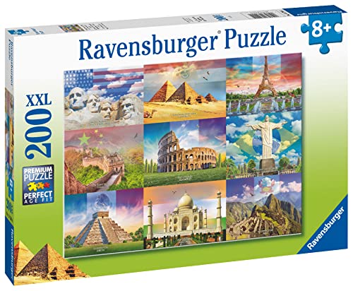 Ravensburger Monuments of The World 200 Piece Jigsaw Puzzle for Kids Age 8 Years Up