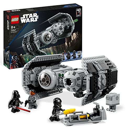 LEGO 75347 Star Wars TIE Bomber Model Building Kit, Starfighter with Gonk Droid Figure & Darth Vader Minifgure with a Lightsaber, Valentine's Day Treat, Collectible Gifts for Men, Women, Him or Her