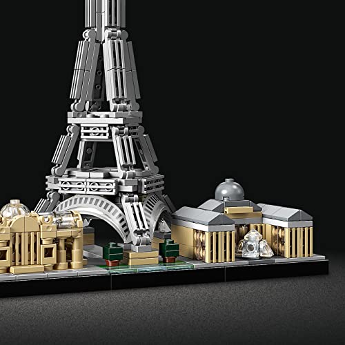 LEGO 21044 Architecture Paris Model Building Set for Adults with Eiffel Tower and The Louvre Model, Skyline Collection, Office Home Décor, Collectible Gift Idea for Women, Men, Her or Him