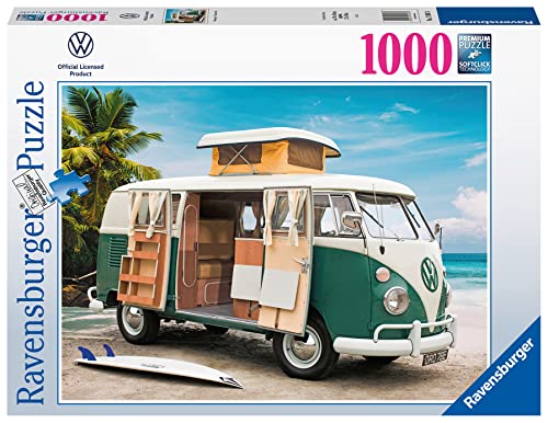 Ravensburger Classic Volkswagen VW T1 Camper Van 1000 Piece Jigsaw Puzzles for Adults and Kids Age 12 Years Up