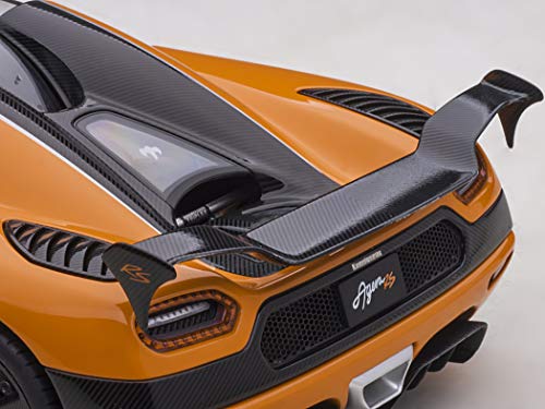 Koenigsegg Agera RS Cone Orange with Black Carbon Accents 1/18 Model Car by Autoart 79023