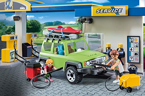 Playmobil 70201 City Life Fuel Station, educational toy, fun imaginative role play, playset suitable for children ages 4+
