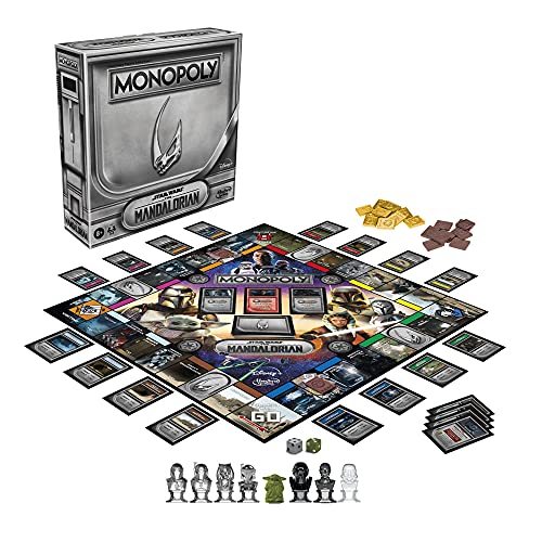 Monopoly: Star Wars The Mandalorian Edition Board Game, Inspired by The Mandalorian Season 2, Protect Grogu from Imperial Enemies