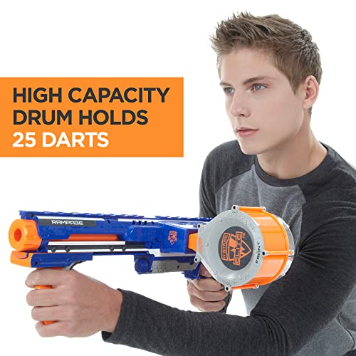 Nerf Rampage N-Strike Elite Toy Blaster with 25 Dart Drum Slam Fire & 25 Official Elite Foam Darts for Kids, Teens, & Adults (Amazon Exclusive)