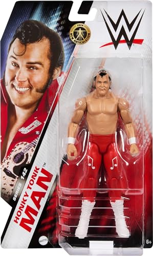 Mattel WWE Action Figure, 6-inch Collectible Honky Tonk Man with 10 Articulation Points & Life-Like Look