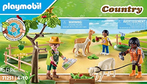 Playmobil 71251 Country Alpaca Walk, Farm Animal Play Sets, Sustainable Toys, Fun Imaginative Role-Play, PlaySets Suitable for Children Ages 4+
