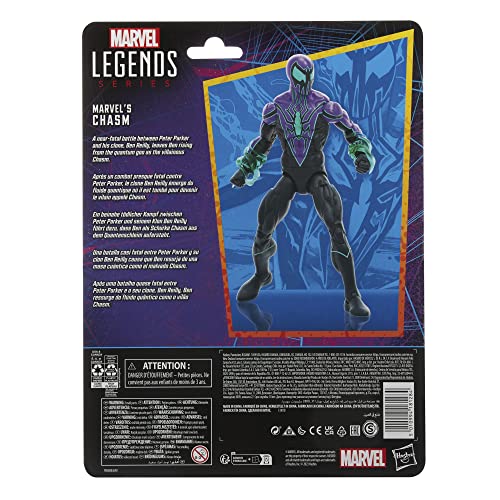 Marvel Hasbro Legends Series Chasm, Spider-Man Legends Collectible 6 Inch Action Figures, 2 Accessories,Multi-color,Medium