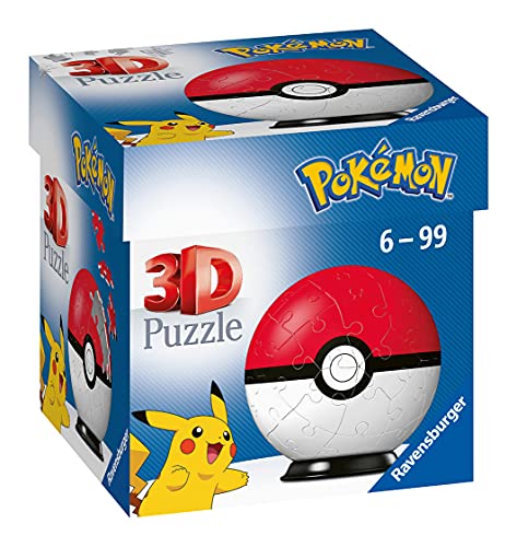 Ravensburger Pokemon Pokeball - 3D Jigsaw Puzzle Ball for Kids Age 6 Years Up - 54 Pieces - No Glue Required