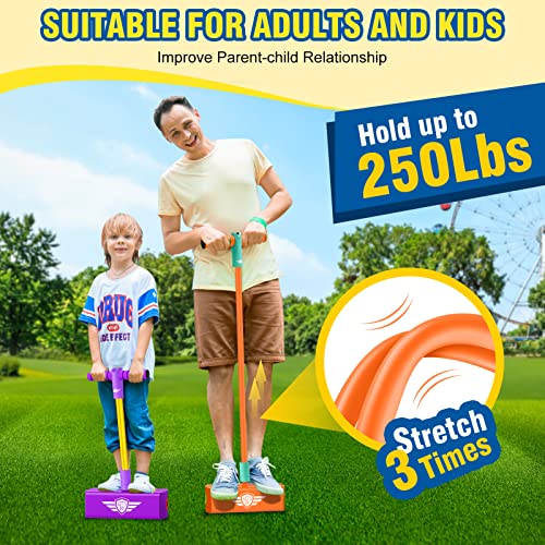 Toyzey Toys for 3 4 5 6 7 8 9 10 11 12 yr Old Girls boys, Pogo Sticks for Girls boys Outdoor Garden Games for 3-10 yr Olds Kids Toys Age 3-12 Children for 3-12 yr Old Girls boys Sensory Toys Purple