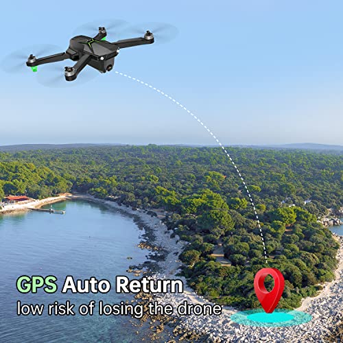 Loolinn | Drone with Camera 4K - Under 250 grams, 50 minutes Flight Time, Two Batteries, 4K Photos, 2K Videos, GPS Intelligent Return, Follow Me - Drones with Camera for Beginners (C0 Class)